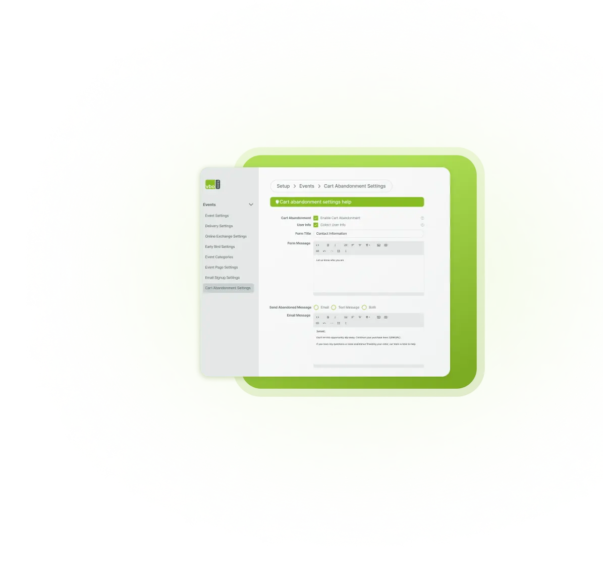 Abandoned Cart Recovery - Increase sales conversions for patrons who abandon their cart, with automated email and text reminders.