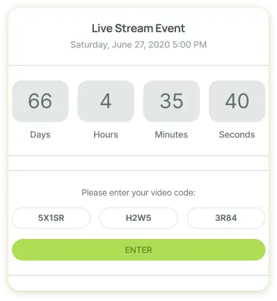 Seamless streaming video access screen