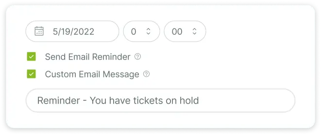 Holds by VBO sends automated email reminders you can customize.