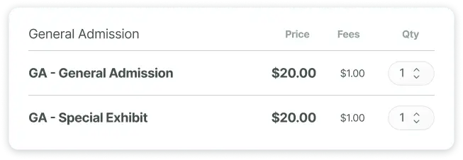 Conditional ticketing add-on offer summary screen for patrons