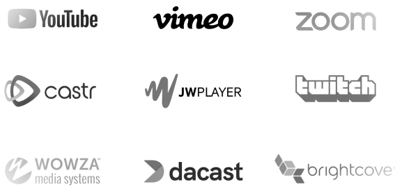 Virtual Event Video Streaming company logos