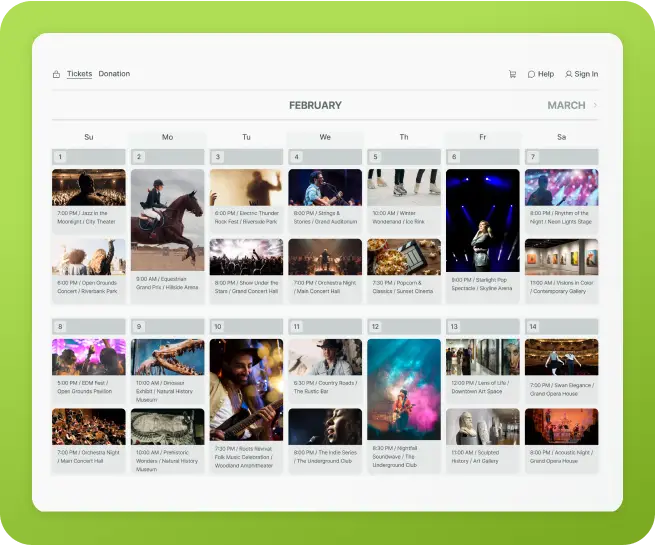 VBO Visual Calendar increases cross-promotion