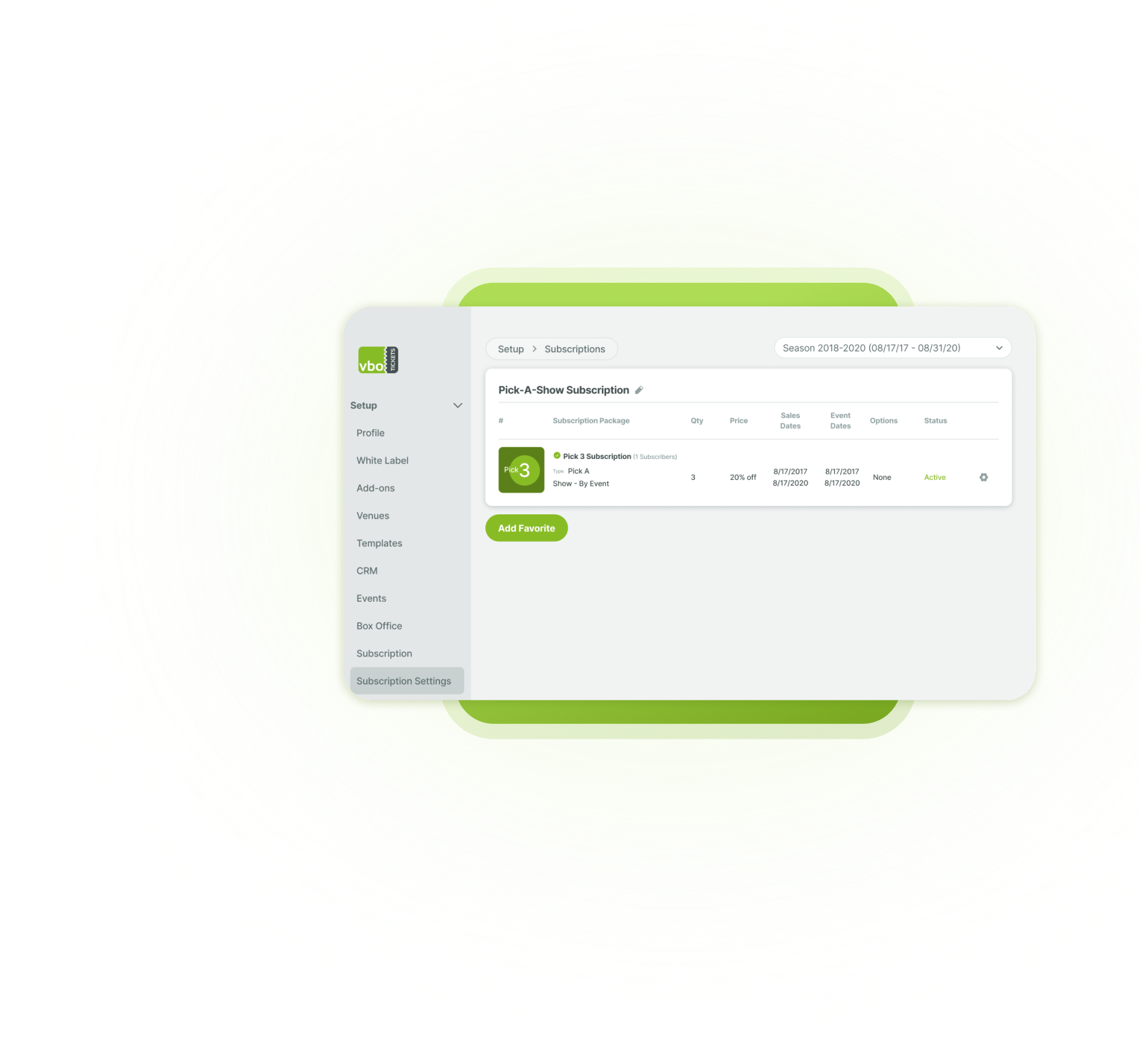 Pick a show subscriptions by VBO Tickets power flexible choice and upsell